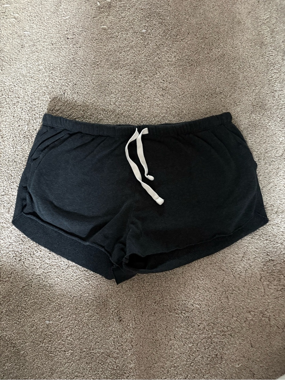 Colsie Black Athletic Lounge Shorts with White Drawstring
